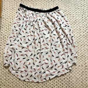 H&M Women's Feather Print Skirt